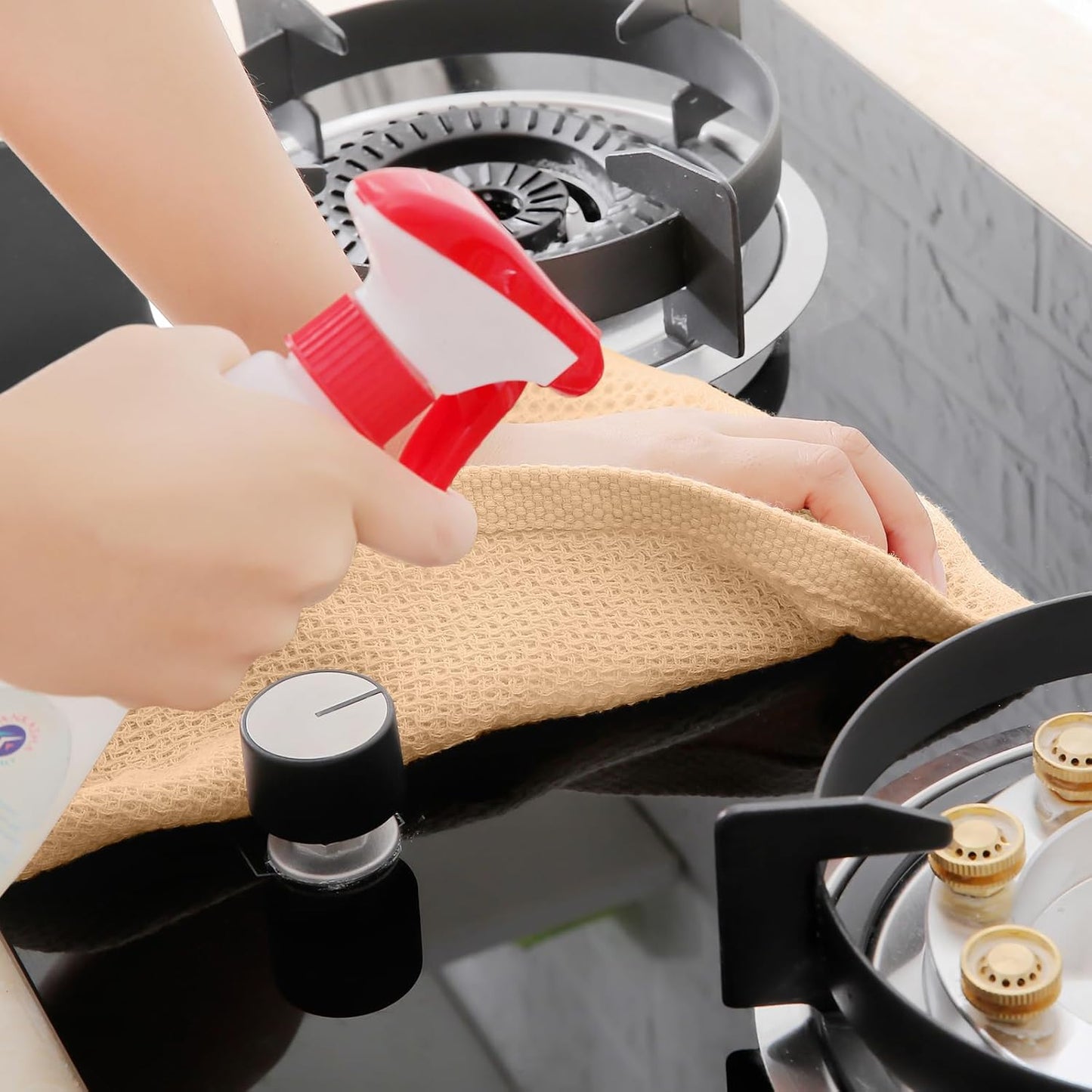 Homaxy 100% Cotton Waffle Weave Kitchen Dish Towels, Ultra Soft Absorbent Quick Drying Cleaning