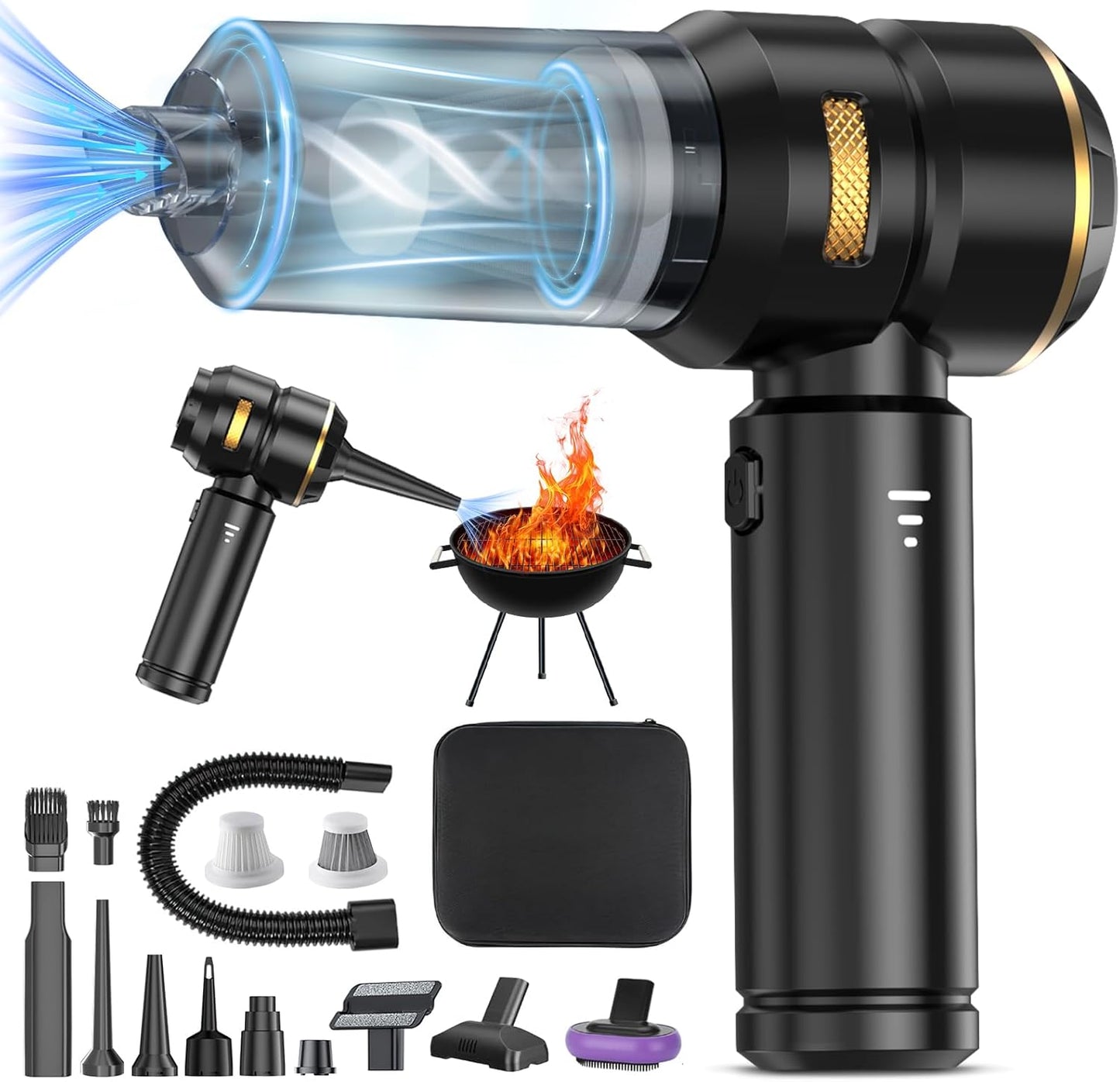 Handheld Vacuum Cordless 22000PA High Power Car Vacuum Cleaner with Brushless Motor 4-in-1 Portable