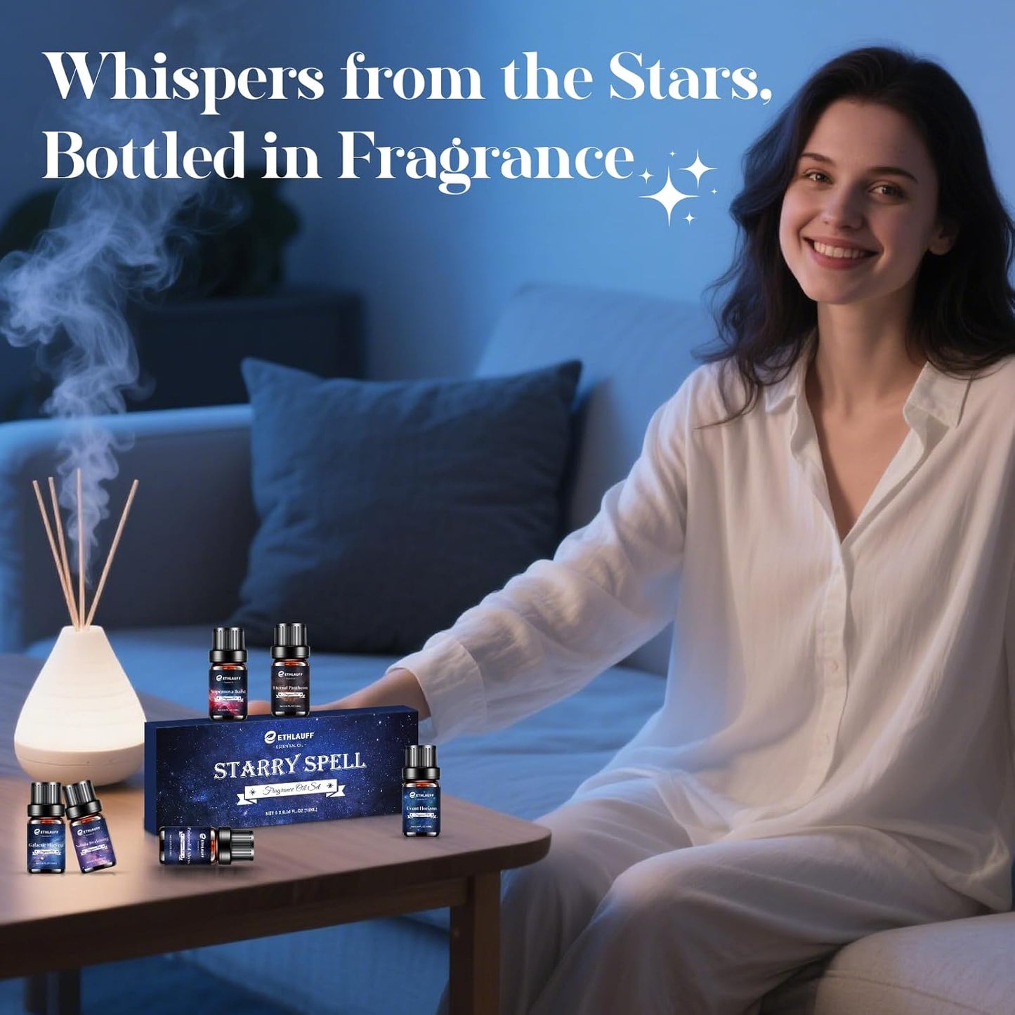 Essential Oil Blends, Starry Spell Essential Oil Set for Diffusers for Home, Humidifiers, Candle
