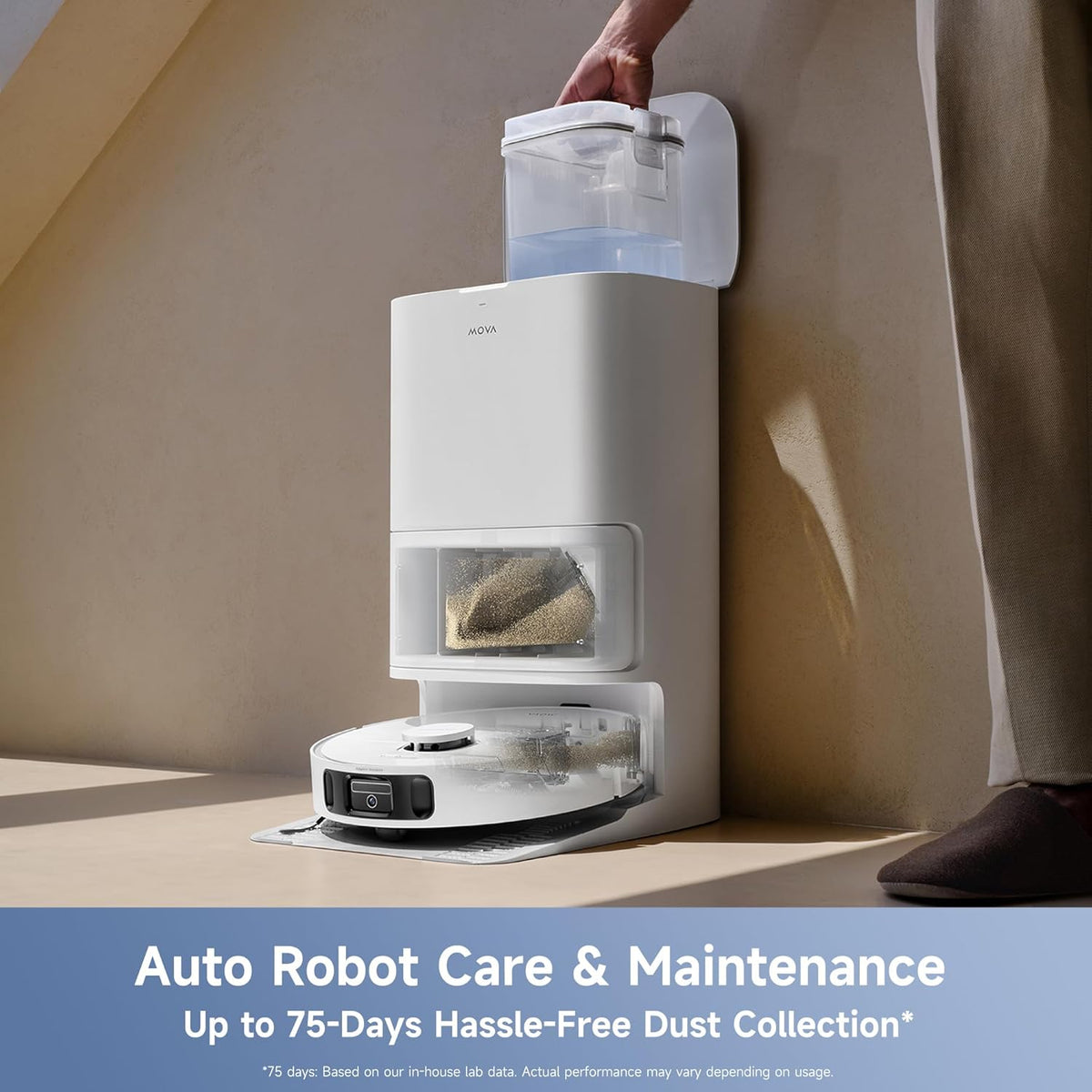 Mova E40 Ultra Robot Vacuum and Mop, 19,000Pa Suction, Extenable & Liftable Mop, All-in-One