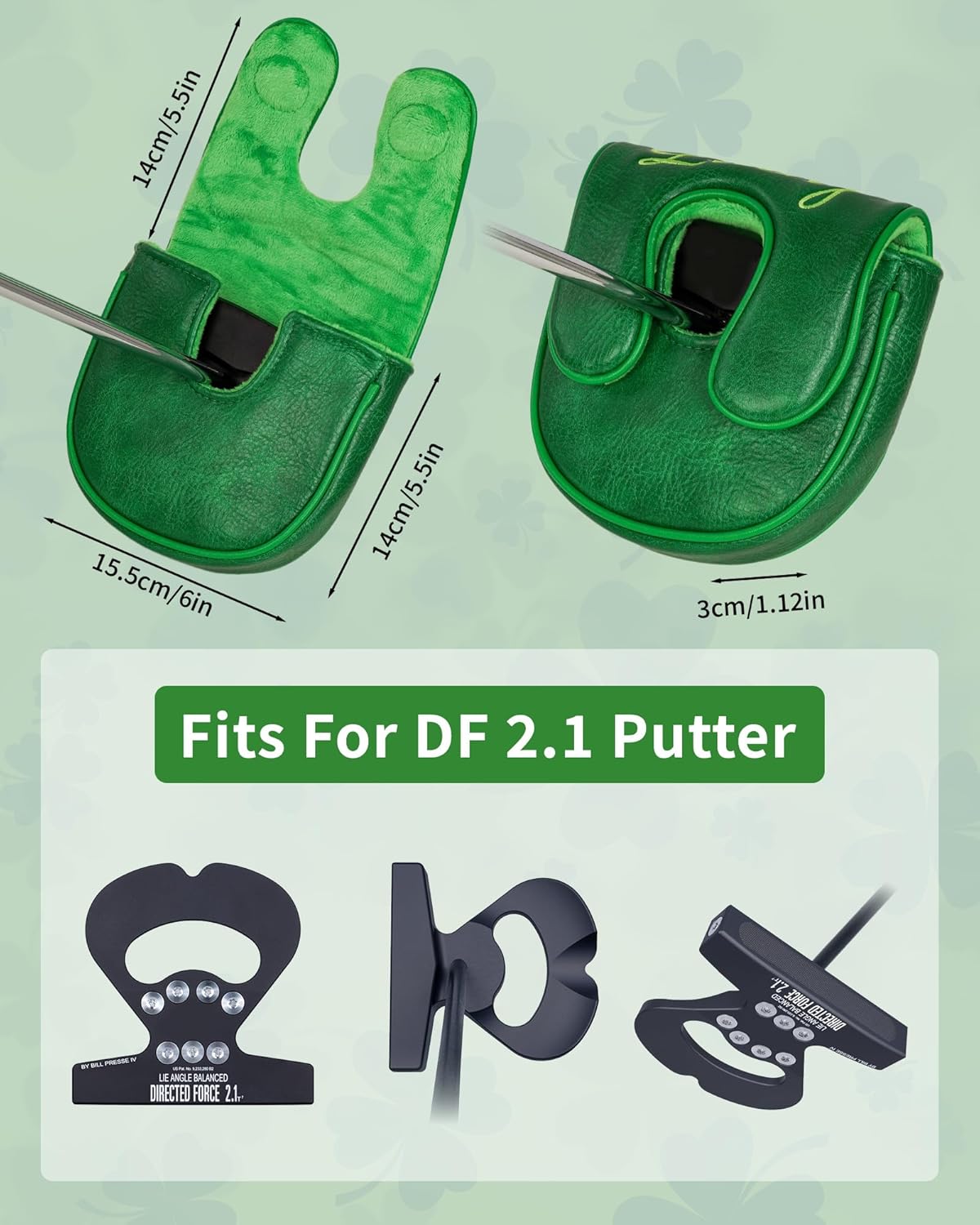 Golf Headcovers Golf Club Head Covers Four Leaf Clover Good Luck Charm - Clover Style Premium