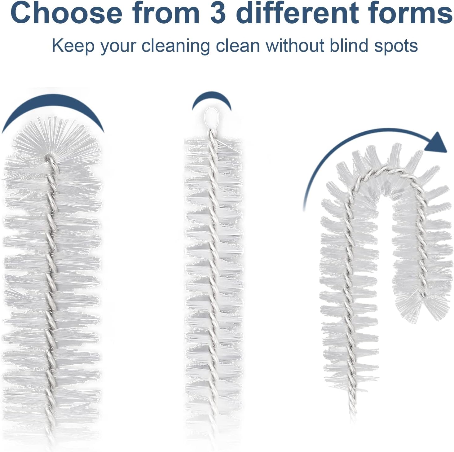 Straw Cleaner Brushes Sets, 12 Pieces 8.2 Inch Botthle Cleaning Brush and Nylon Tube Brush Brush