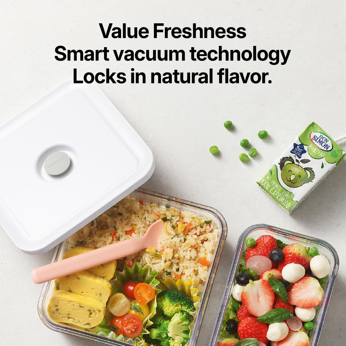 VAKUEN Premium Airtight Food Storage Container. Meal Prep 0.85qt 3pc/Set. 3pcs Container. Patented