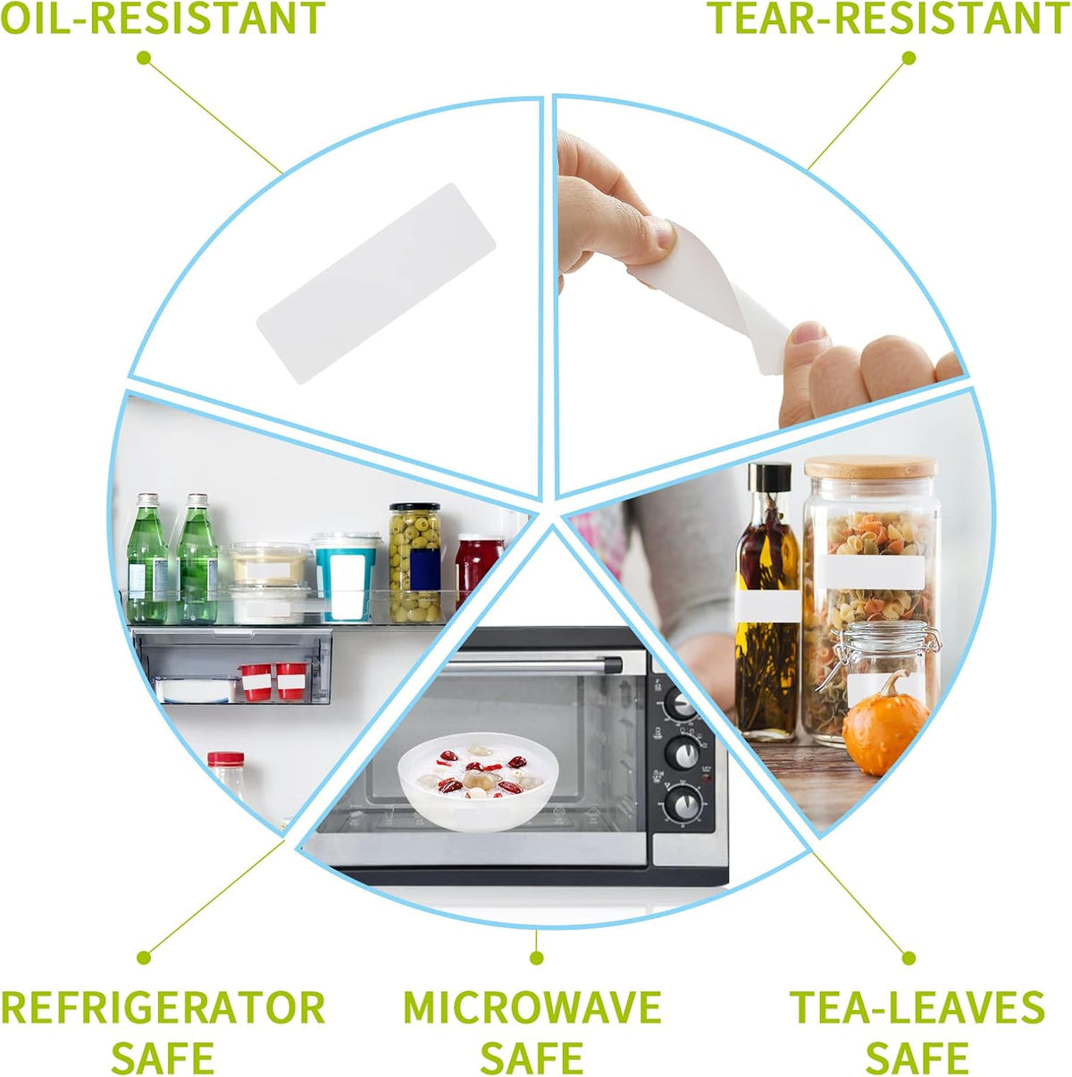 Removable Freezer Labels Stickers, 1 x 3 Inch Blank Removable Freezer Labels Food Storage Stickers