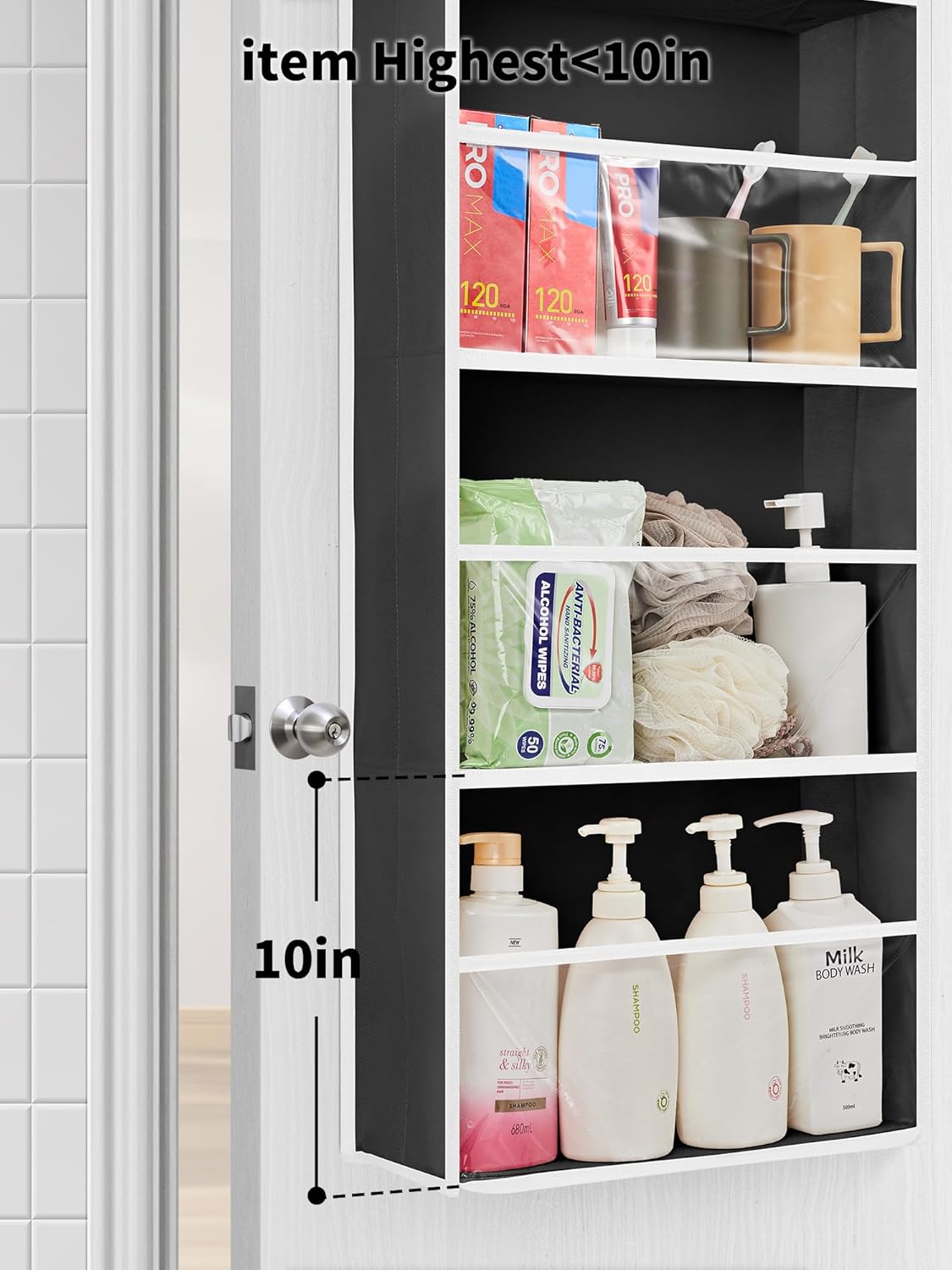 JARLINK 2 Pack Toy Stuffed Animal Storage, Over The Door Organizer W/Clear View Windows, 44lb Load