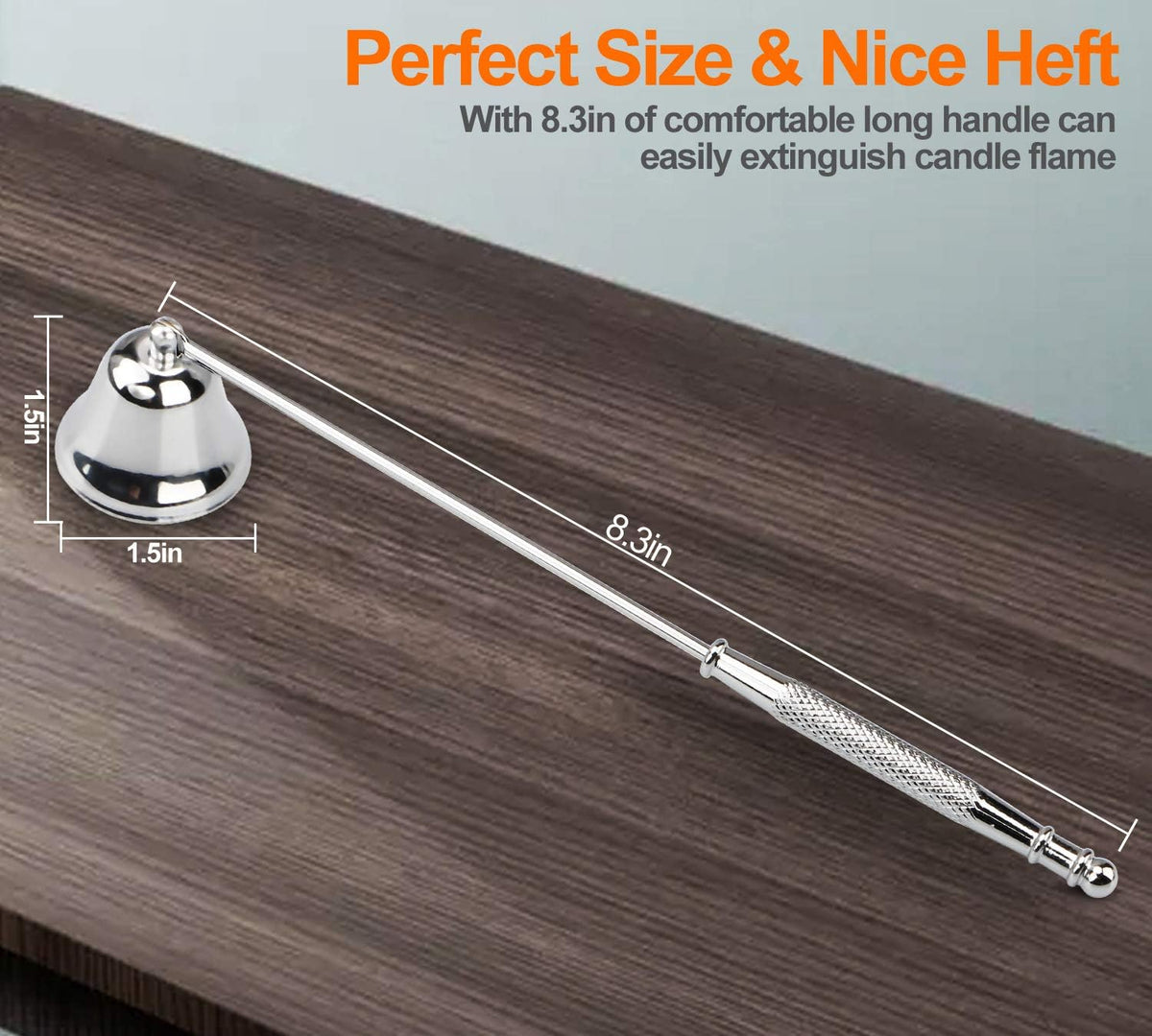 GOSGOONE Candle Snuffer, Elegant Candle Extinguisher with Long Handle, Hinged Candlesnuffers Wick