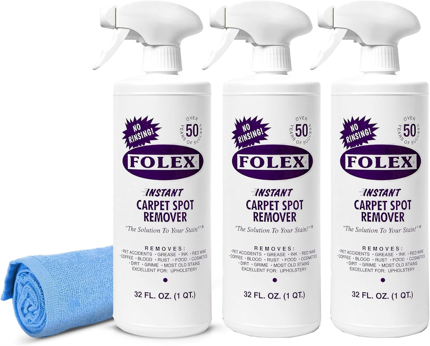FOLEX Instant Carpet Spot Remover 32 oz – Powerful Stain Remover for Carpets, Upholstery & Rugs