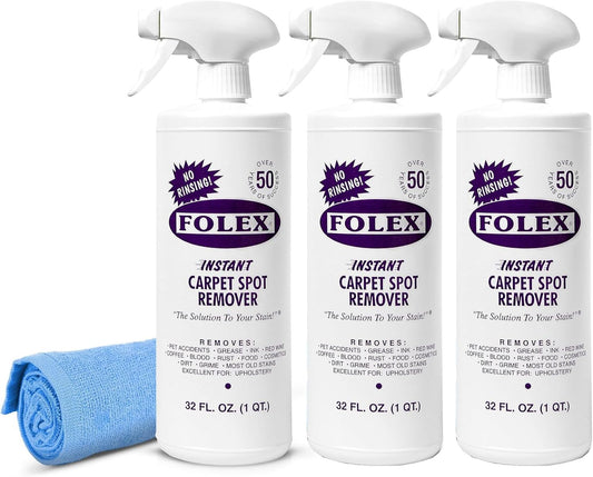 FOLEX Instant Carpet Spot Remover 32 oz – Powerful Stain Remover for Carpets, Upholstery & Rugs
