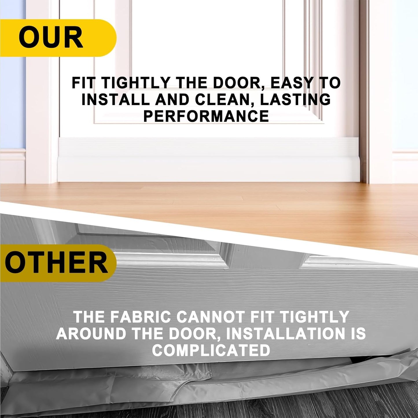 Door Draft Stopper,Door Sweep for Bottom of Door,Weather Stripping Door Seal Draft Guard Blocker
