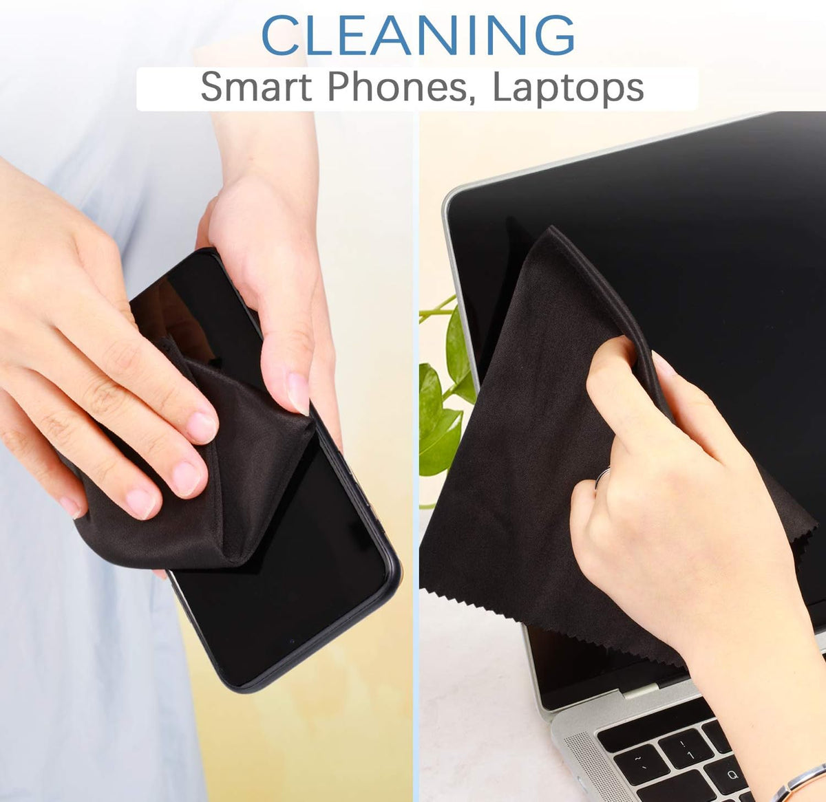 Frienda 12 Pack Large Microfiber Glass Cleaning Cloths 12 x 12 Inch Oversized Eyeglass Sunglasses