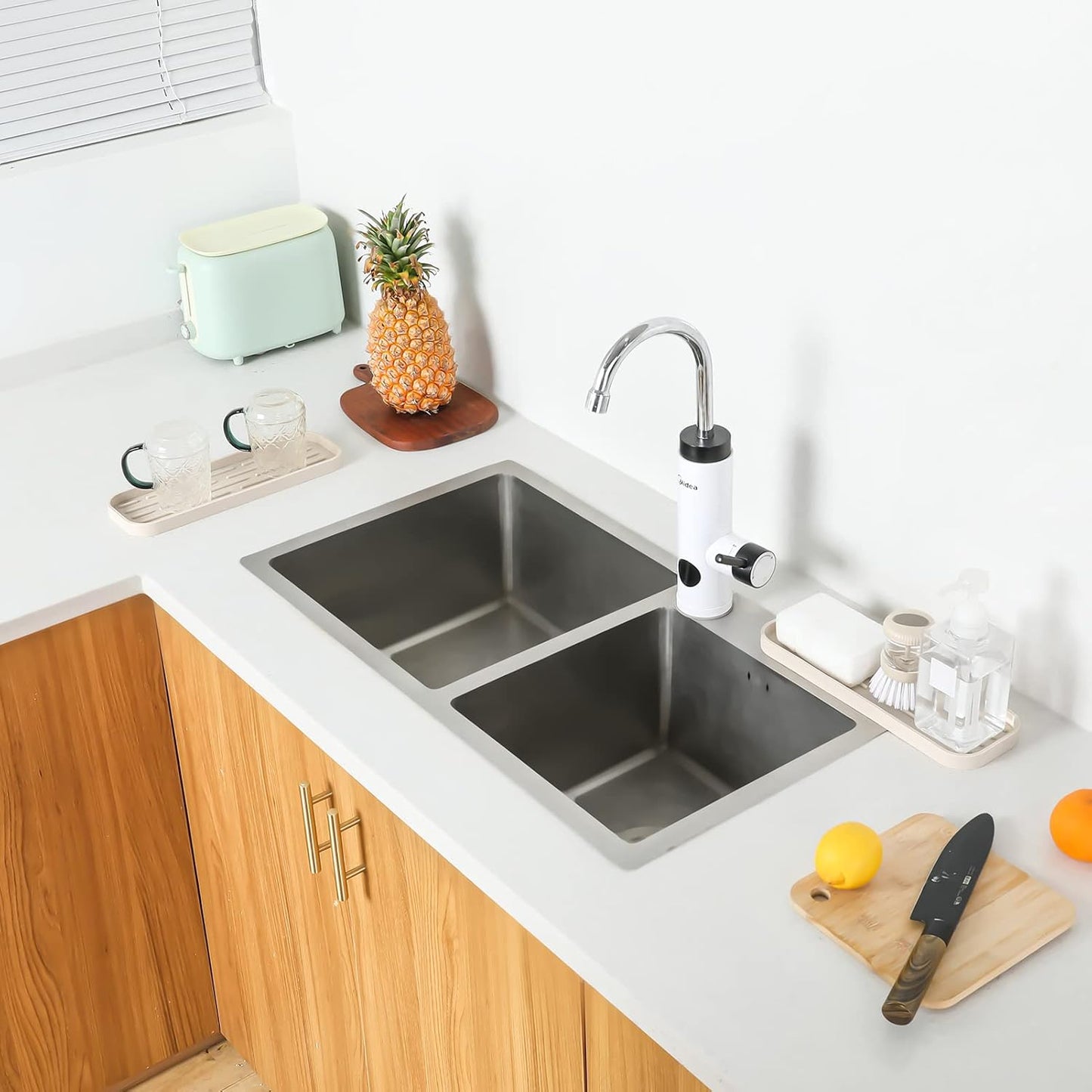 Silicone Kitchen Sink Organizer Tray for Multiple Usage,Eco-Friendly Sponges Holder for Kitchen