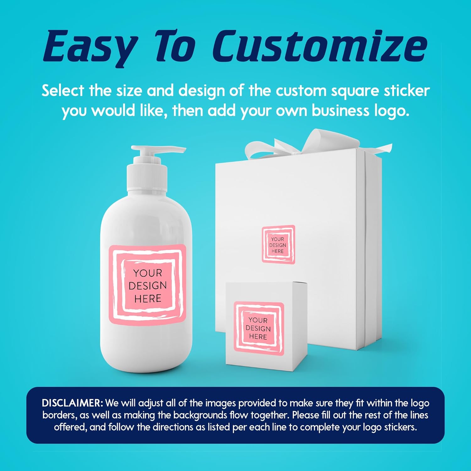 100 Custom Vinyl Stickers - Upload Your own Image, Text, Design, Logo - Personalized Logo Labels