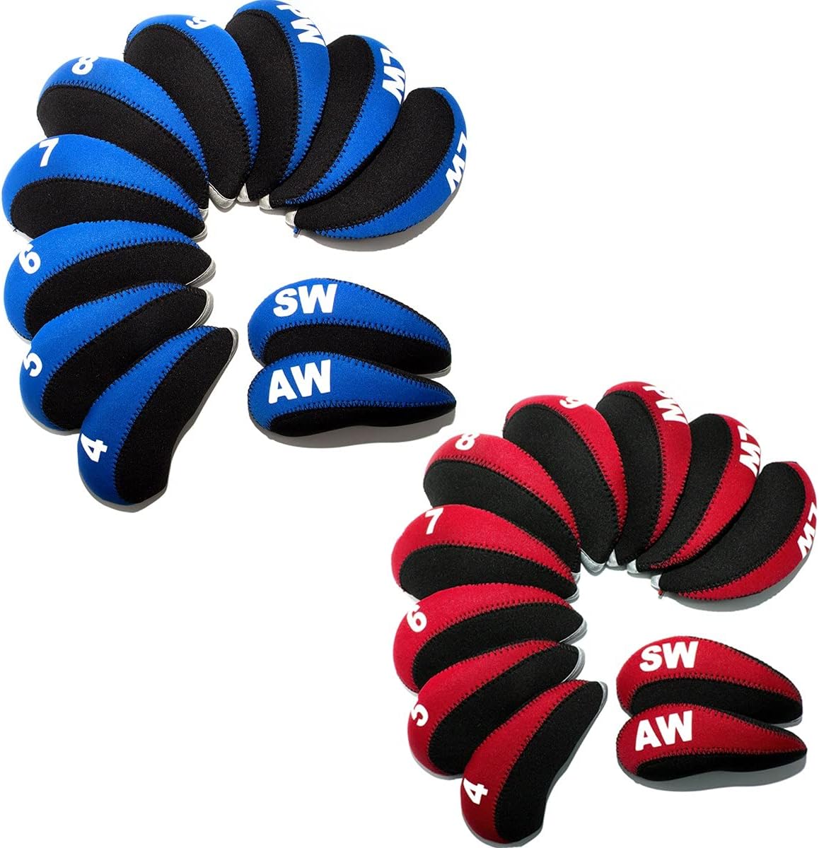 Golf Iron Club Head Covers Headcovers Set, Neoprene Golf Wedges Protective fits Taylormade M5 M6