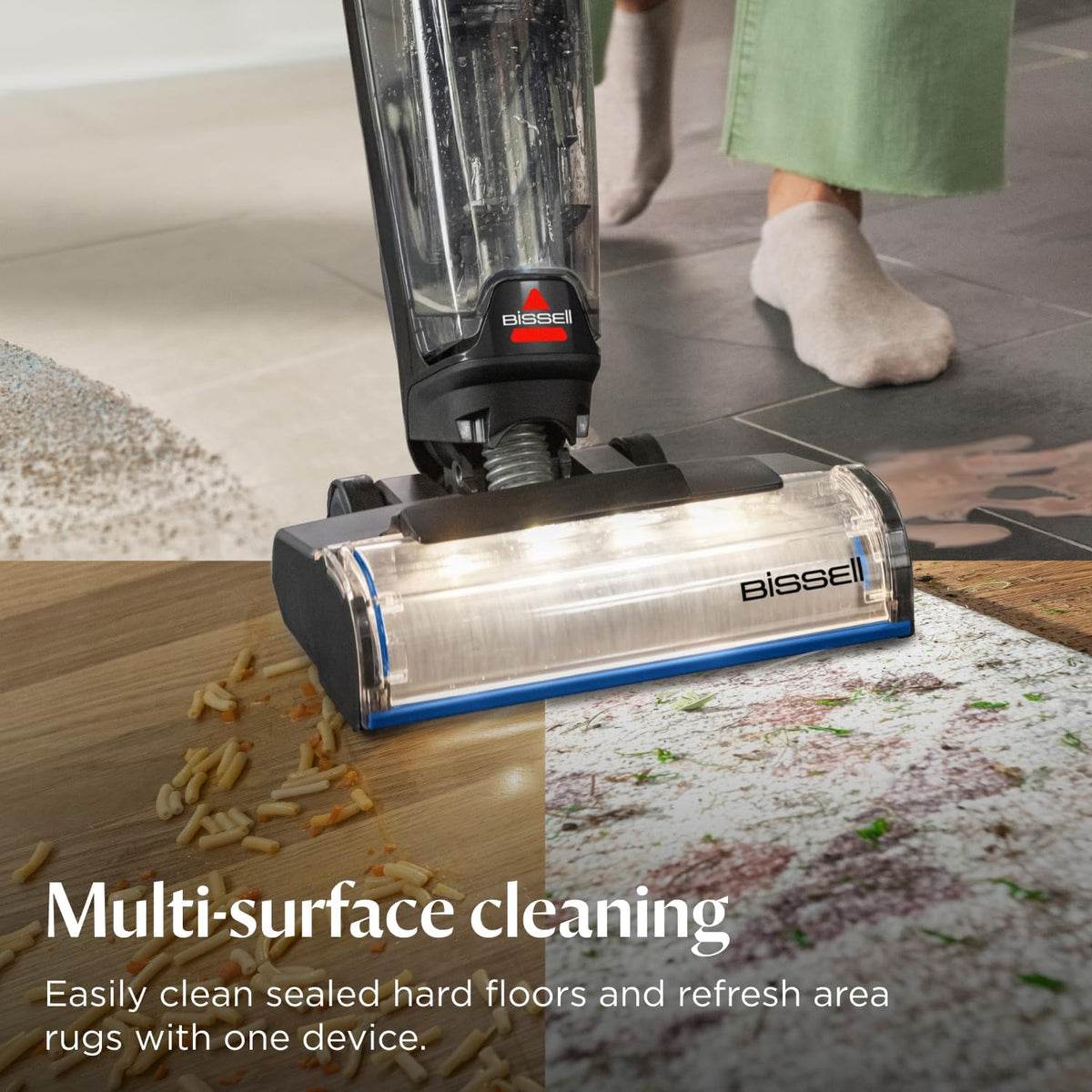 BISSELL CrossWave OmniFind Cordless Wet Dry Vacuum with FurFinder Headlights, Multi-Surface Hard