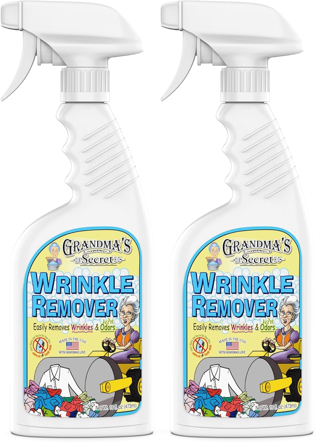 Grandma's Secret Wrinkle Remover Spray - Easily Removes Wrinkles & Odors - Wrinkle Release, Fabric