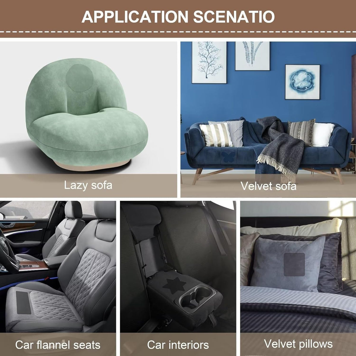 Azobur Fabric Couch Repair Patch 8.3 x 11 inches,Self-Adhesive Fabric Repair Patch for