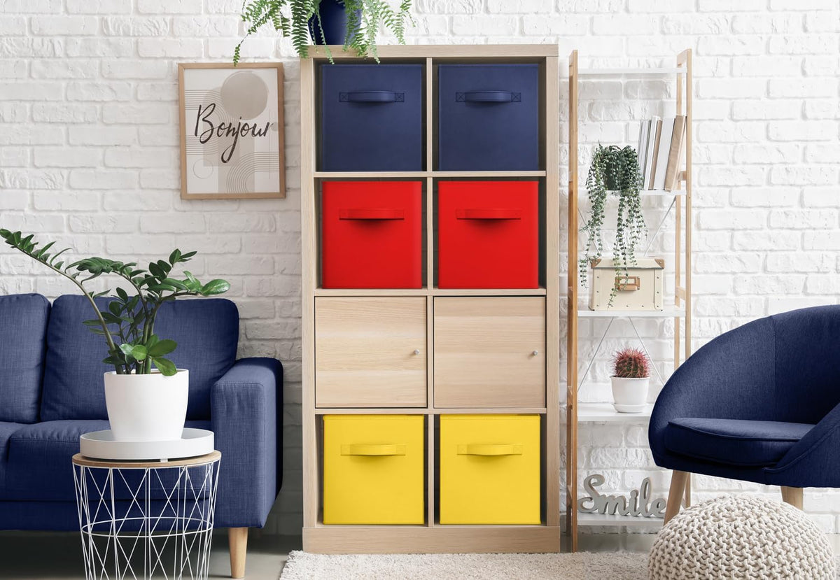 Sorbus Storage Cubes - 11" Foldable Storage Bins with Handle for Nursery, Playroom, Closet