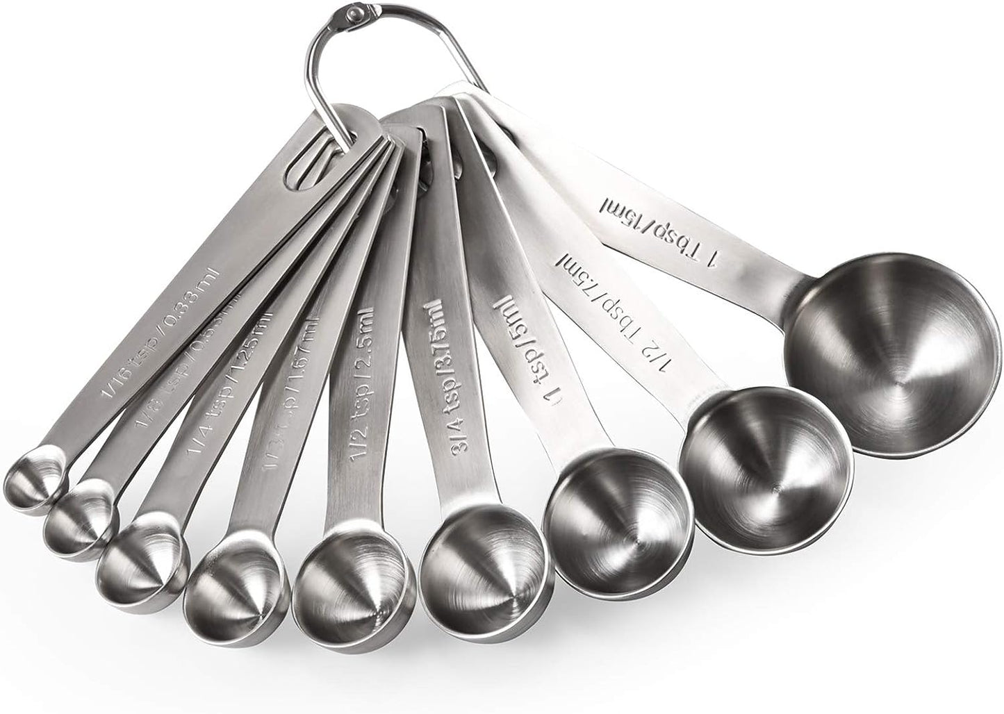 Measuring Spoons: U-Taste 18/8 Stainless Steel Measuring Spoons Set of 9 Piece: 1/16 TSP, 1/8 TSP