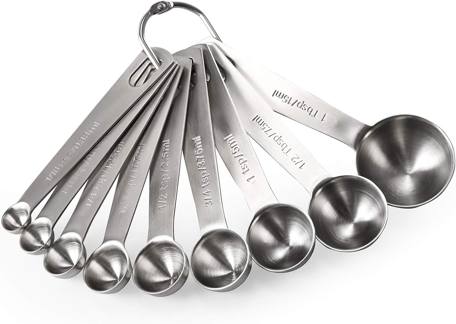 Measuring Spoons: U-Taste 18/8 Stainless Steel Measuring Spoons Set of 9 Piece: 1/16 TSP, 1/8 TSP