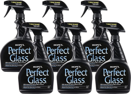 HOPE'S Perfect Glass Cleaner Spray, Streak-Free, Ammonia-Free Window, Mirror, Screen, Tinted Glass