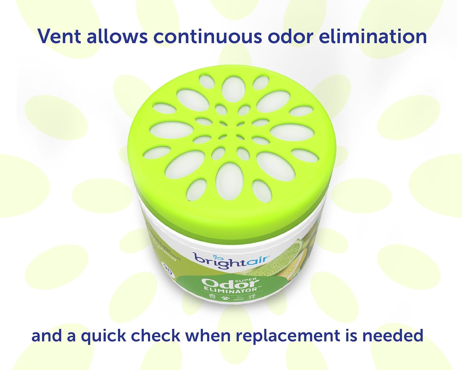 Bright Air 14 oz. Super Odor Eliminator, For Medium-Size Spaces, Zesty Lemon & Lime Scent, Case of