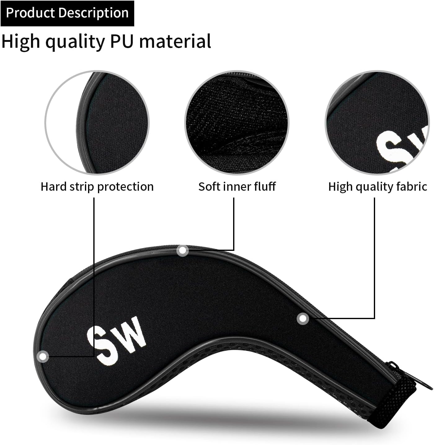 Golf 12pcs Thick Synthetic Golf Iron Head Covers Set Headcover Fit All Brands Callaway Ping