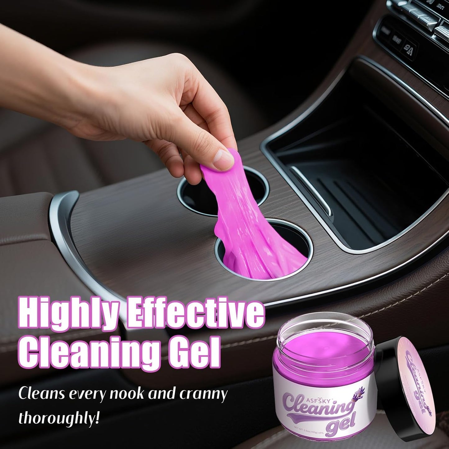 ASFSKY Car Cleaning Gel (Purple,Lavender) Cleaning Putty Universal Dust Cleaning Car Interior
