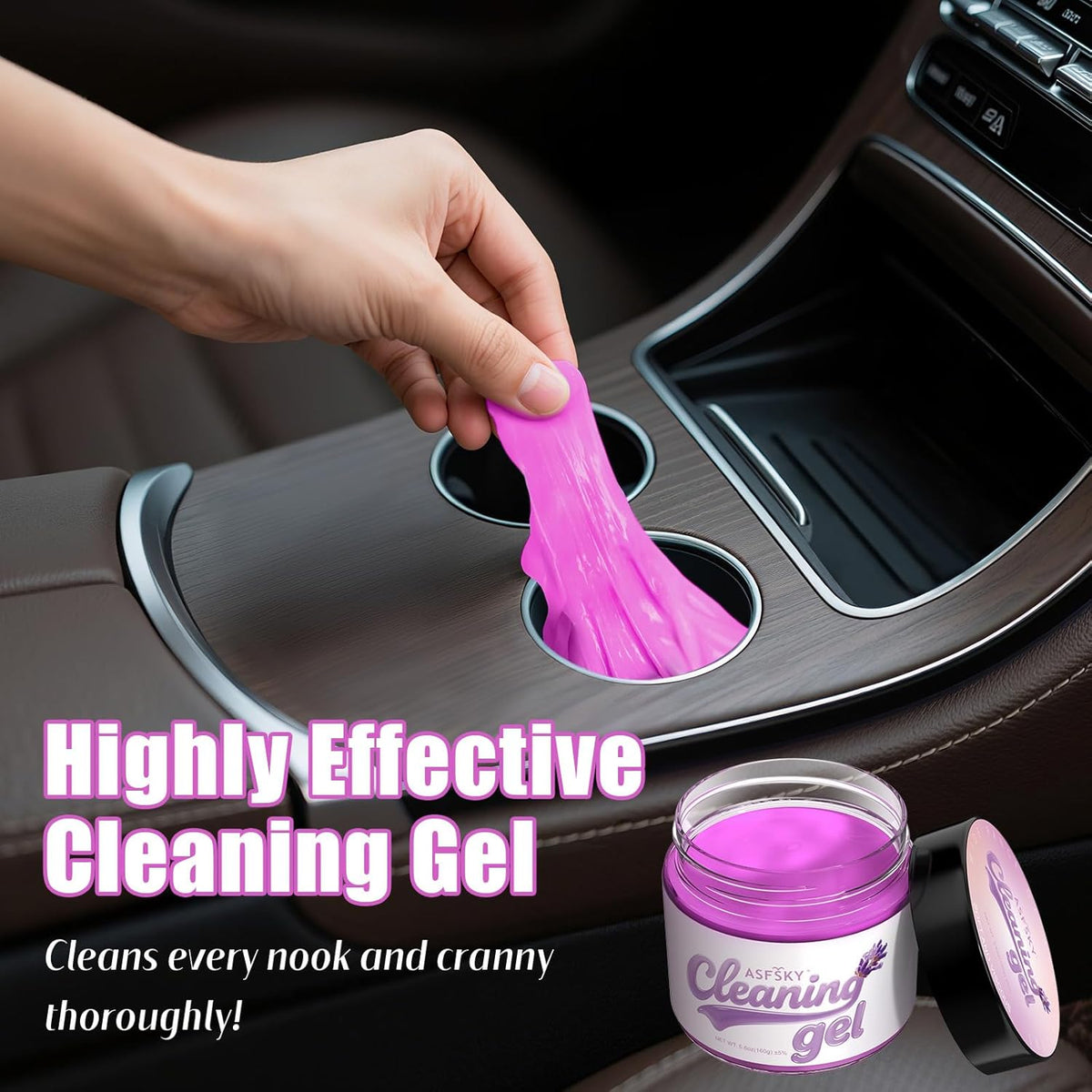 ASFSKY Car Cleaning Gel (Purple,Lavender) Cleaning Putty Universal Dust Cleaning Car Interior