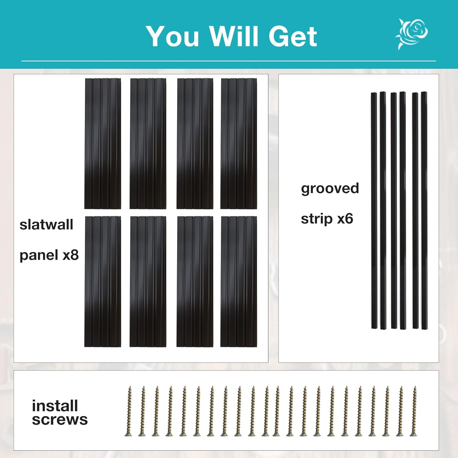NeatiEase Slatwall Panel Wall Storage Systems, 4 x 8ft Slat Wall Paneling Garage Wall Organizer