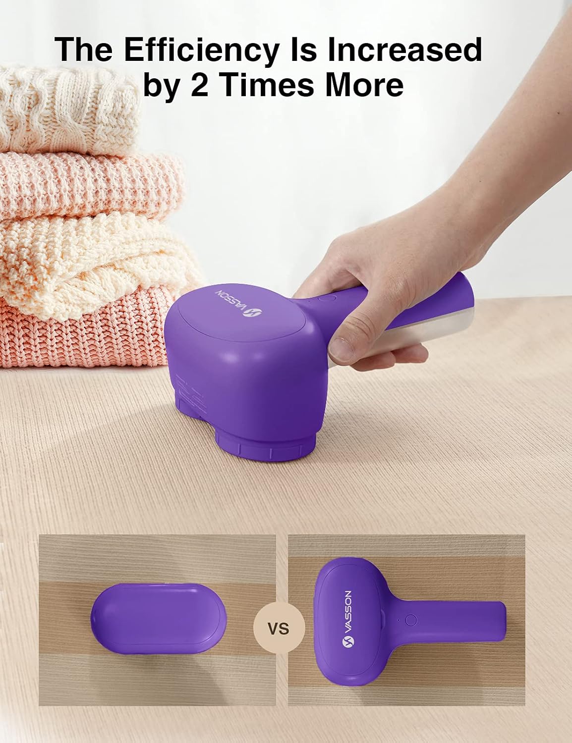 VASSON Fabric Shaver, Electric Lint Remover, Rechargeable Lint Shaver, Sweater Shavers to Remove