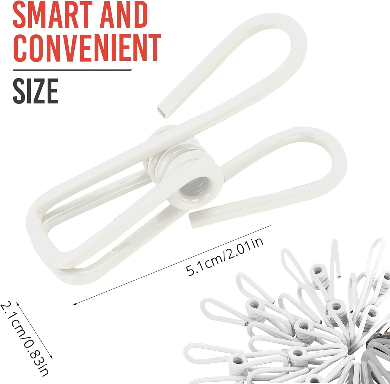 30 Pack White Chip Bag Clips for Food - PVC 2 Inch Coated Sealer for Sealing Food - Paper Holder