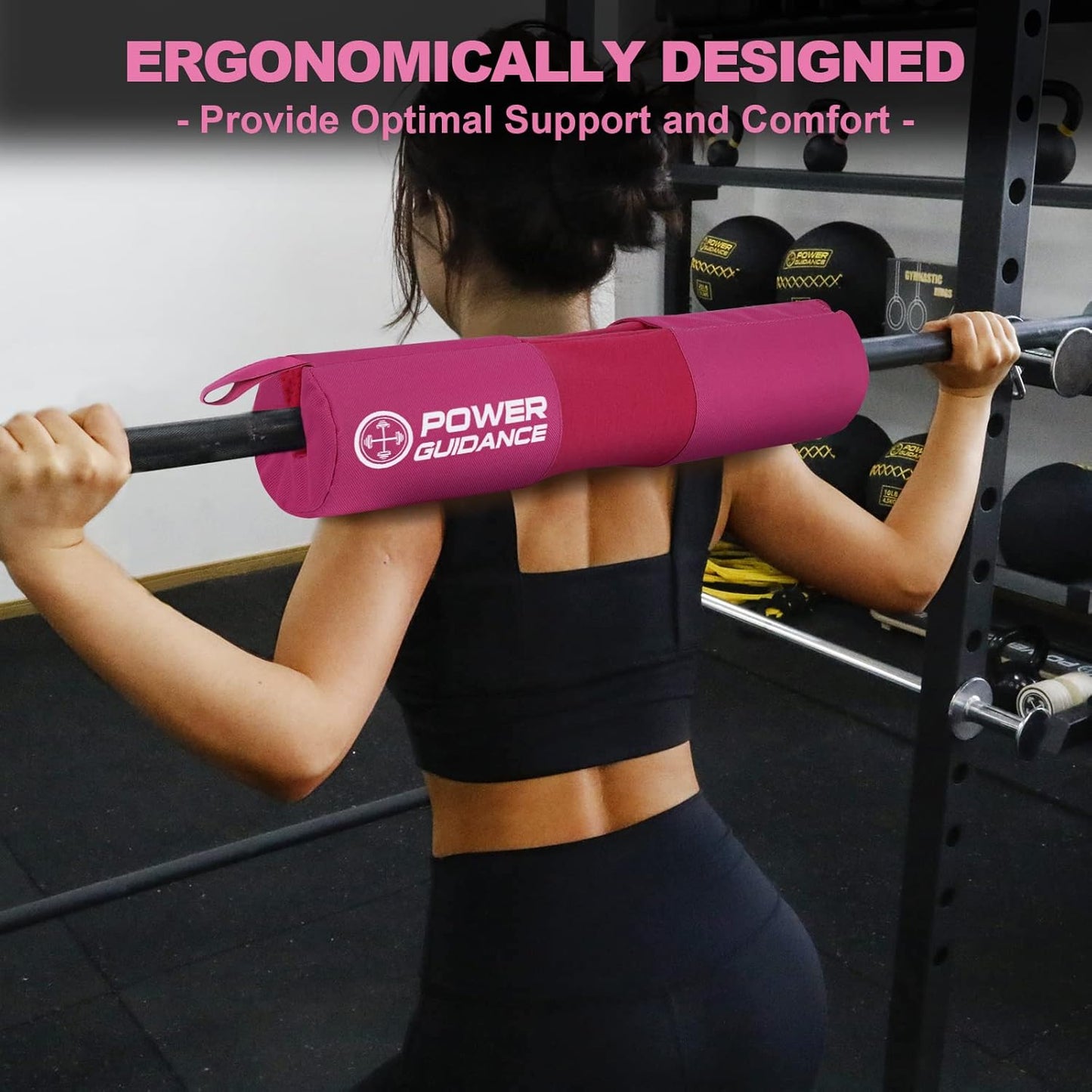 POWER GUIDANCE Barbell Squat Pad - Neck & Shoulder Protective Pad Anti-Skid Points for Squats