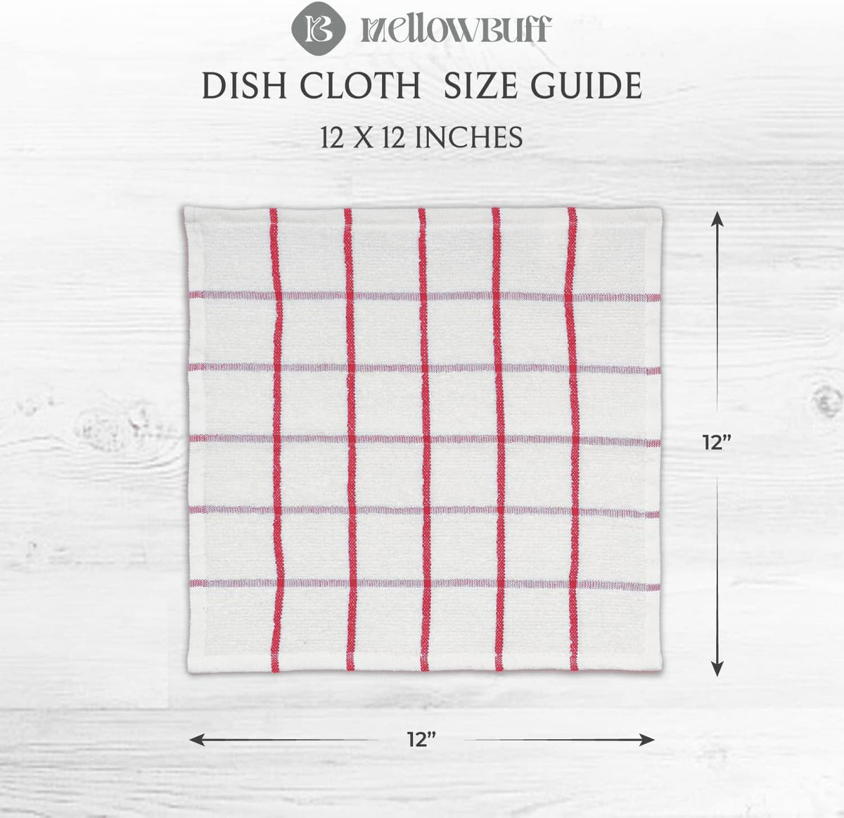 100% Cotton Terry Dish Cloth & Dish Towel, 6 Pack, Super Soft and Absorbent Kitchen Towels, Perfect