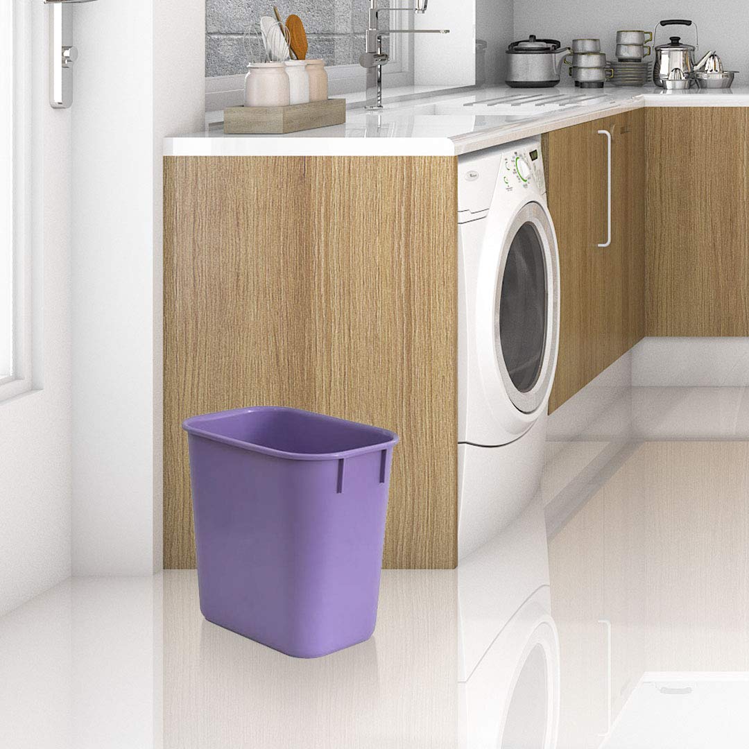 Acrimet Wastebasket, Deskside Bin, 3.25 Gallon/13 Quart/ 12 Liter (Plastic) (Purple Color) (Set of