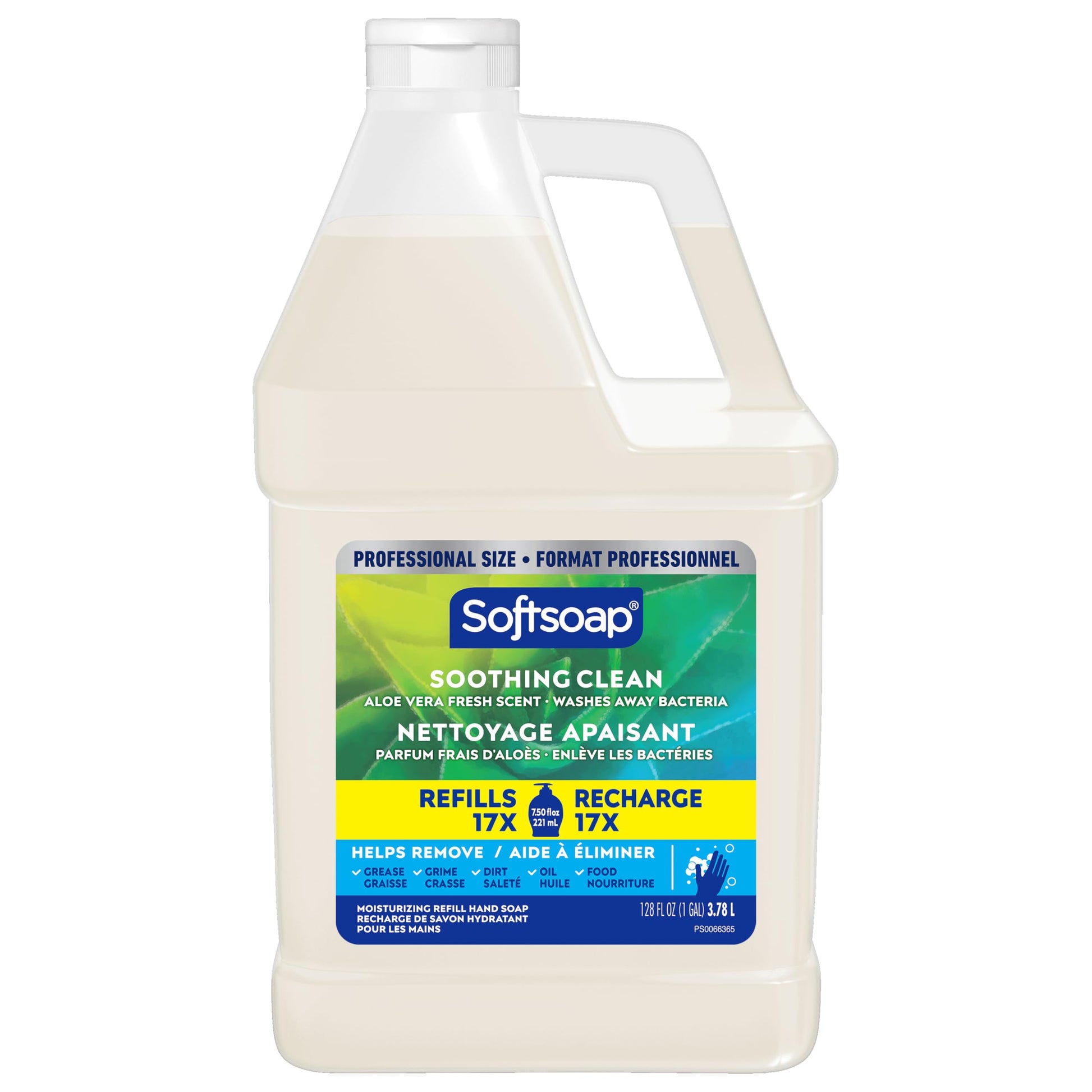 Softsoap Soothing Clean Liquid Hand Soap, Aloe Vera Fresh Scent, 3.78 L