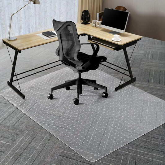 Vicwe Large Office Chair Mat for Carpeted Floors，60"X48" Rectangle Desk Chair Mats with Studs for