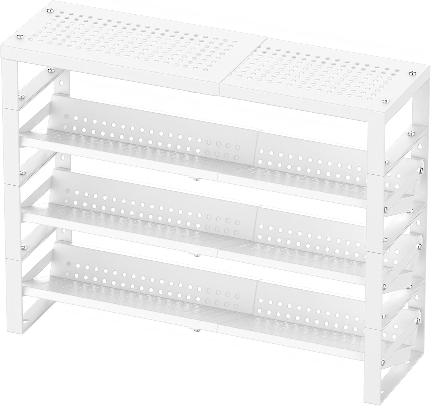 Expandable, Stackable, Adjustable Spice Rack kitchen Organizer,Metal Pantry Storage Shelves