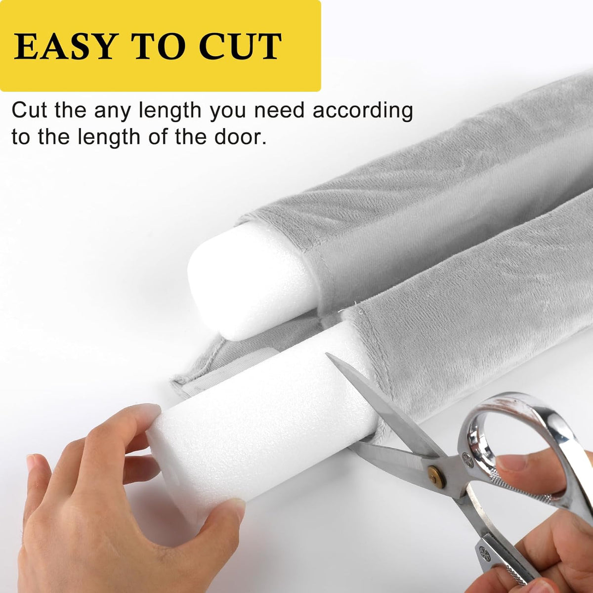 fowong Door Draft Stopper Double Side Adjustable Seal Bottom of Doors 30" to 36" Noise Blocker