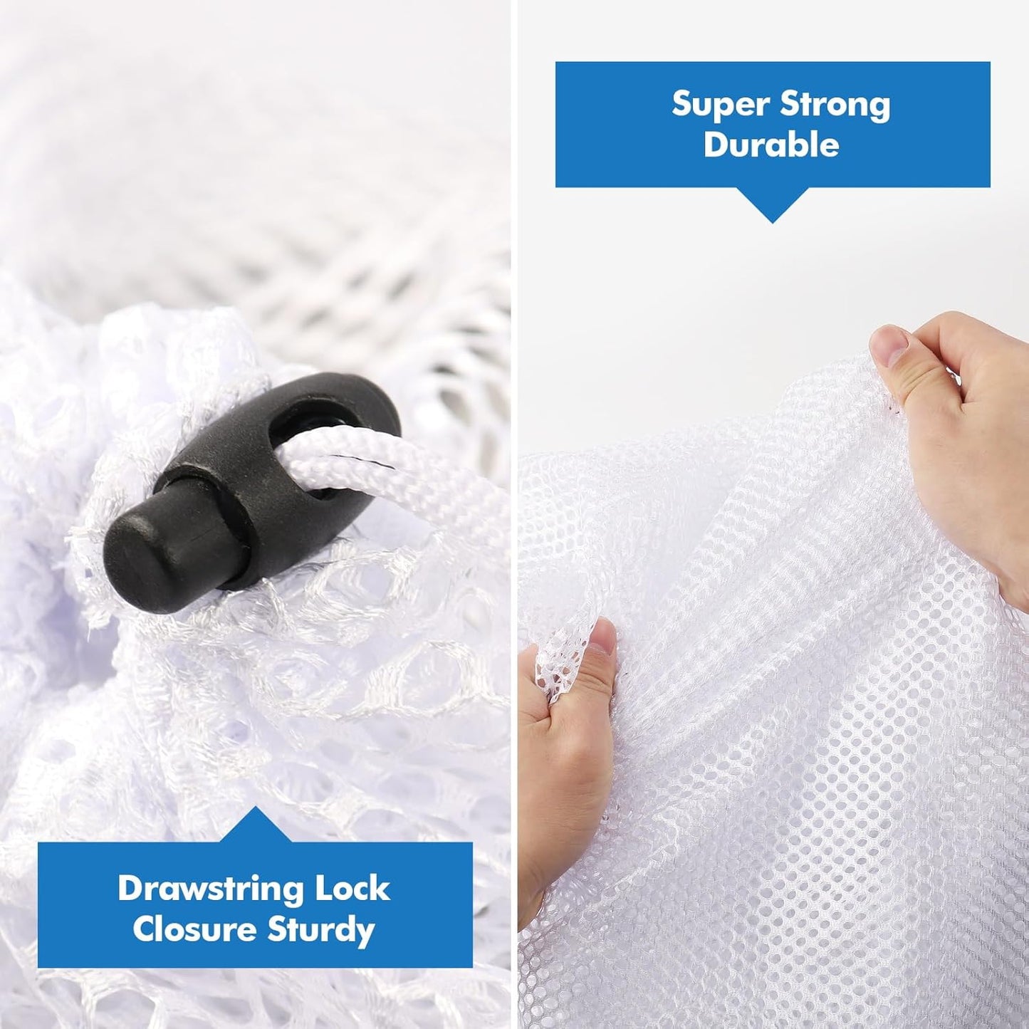 3Pcs Mesh Laundry Bags Washing Machine Mesh Wash Bags Jumbo for Delicates Clothes,Bed Linen,Toys