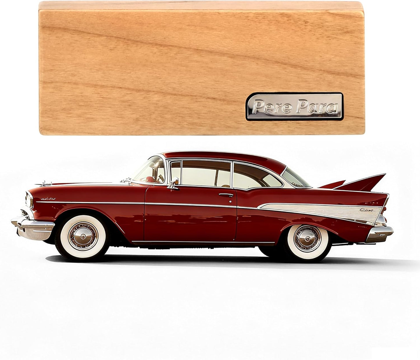 4 Refreshing Scent Bags Wood Car Air Freshener Vent Clip (Burlywood, Misty Grove)- Natural Scent