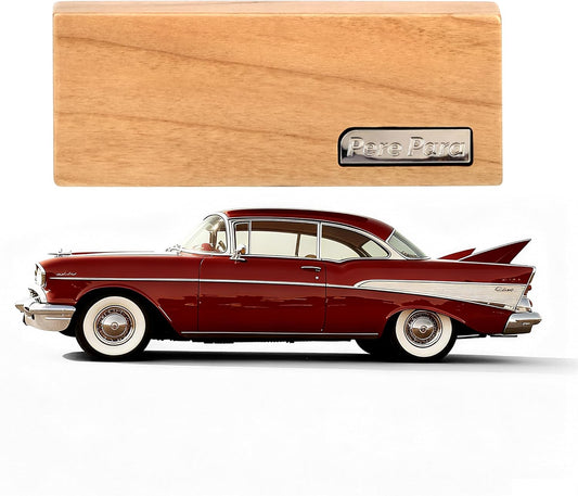 4 Refreshing Scent Bags Wood Car Air Freshener Vent Clip (Burlywood, Misty Grove)- Natural Scent