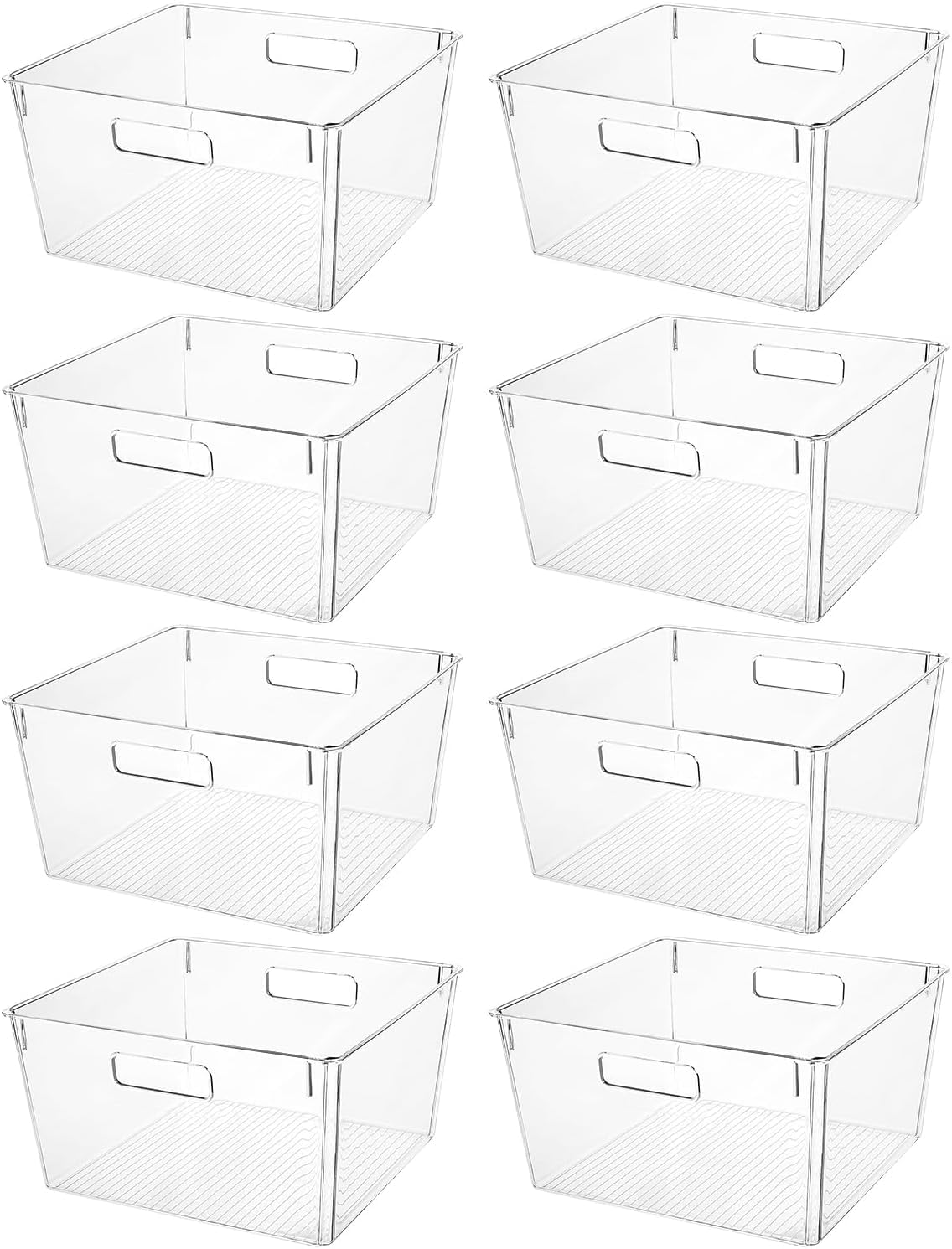Clear Extra Large Plastic Storage Bins, Perfect for Pantry Organizers and Storage Containers Fridge