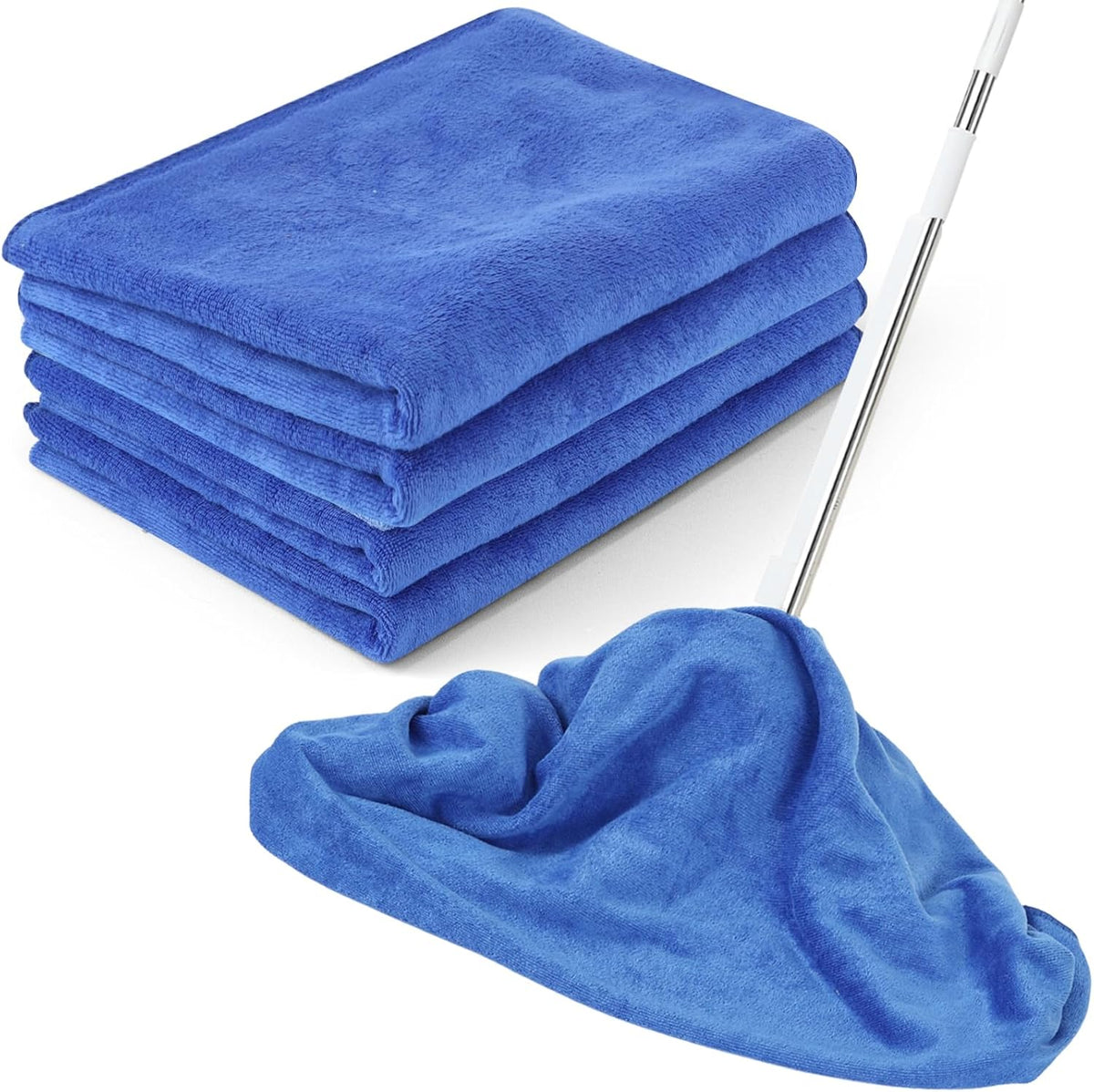 4 Pack Extra Large Microfiber Cleaning Cloths 20"x30", Lint-Free Reusable Towels for Home, Glass