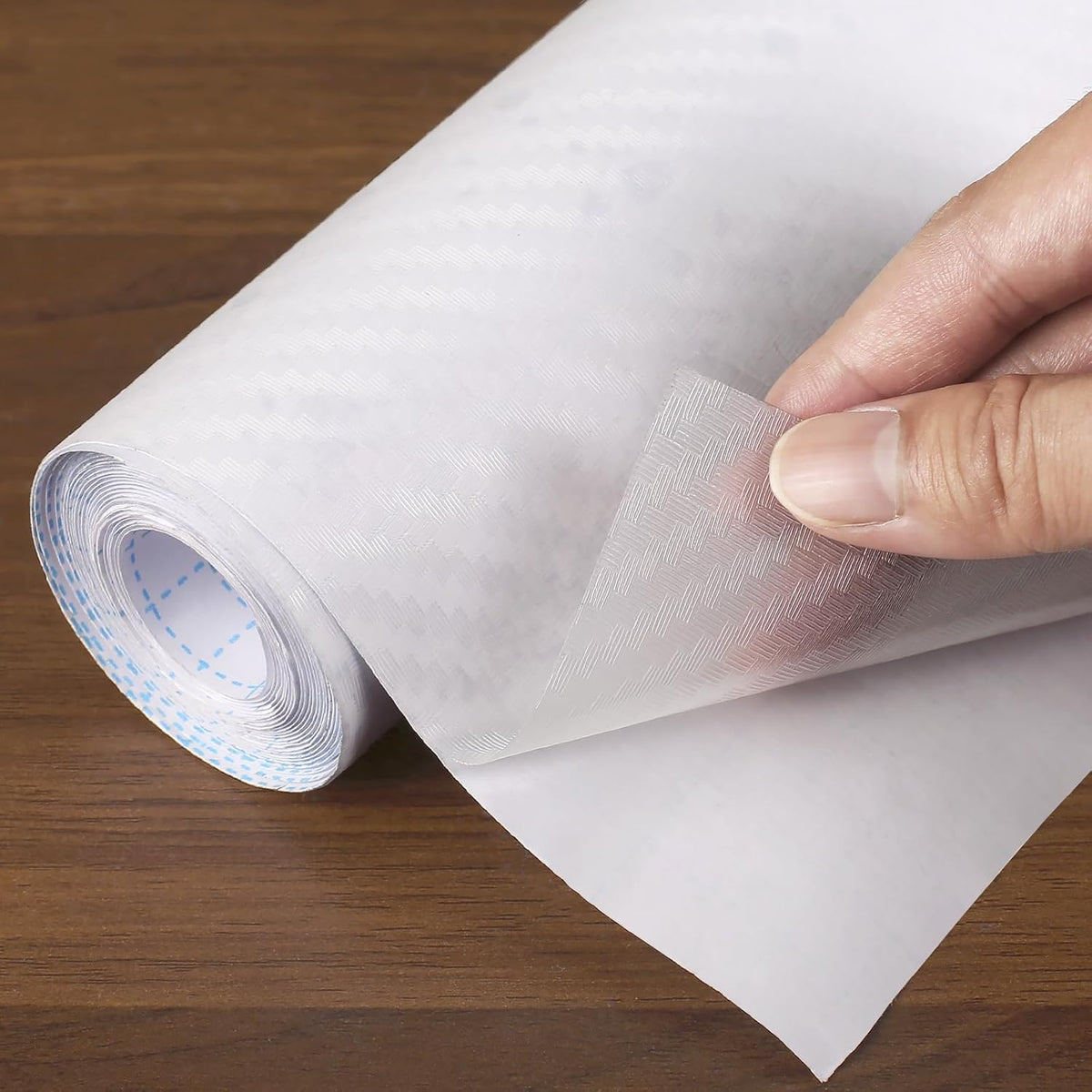 Self-Adhesive Shelf Liner Kitchen Liner, Waterproof Backed Paper Easy Peel and Stick Contact Liner