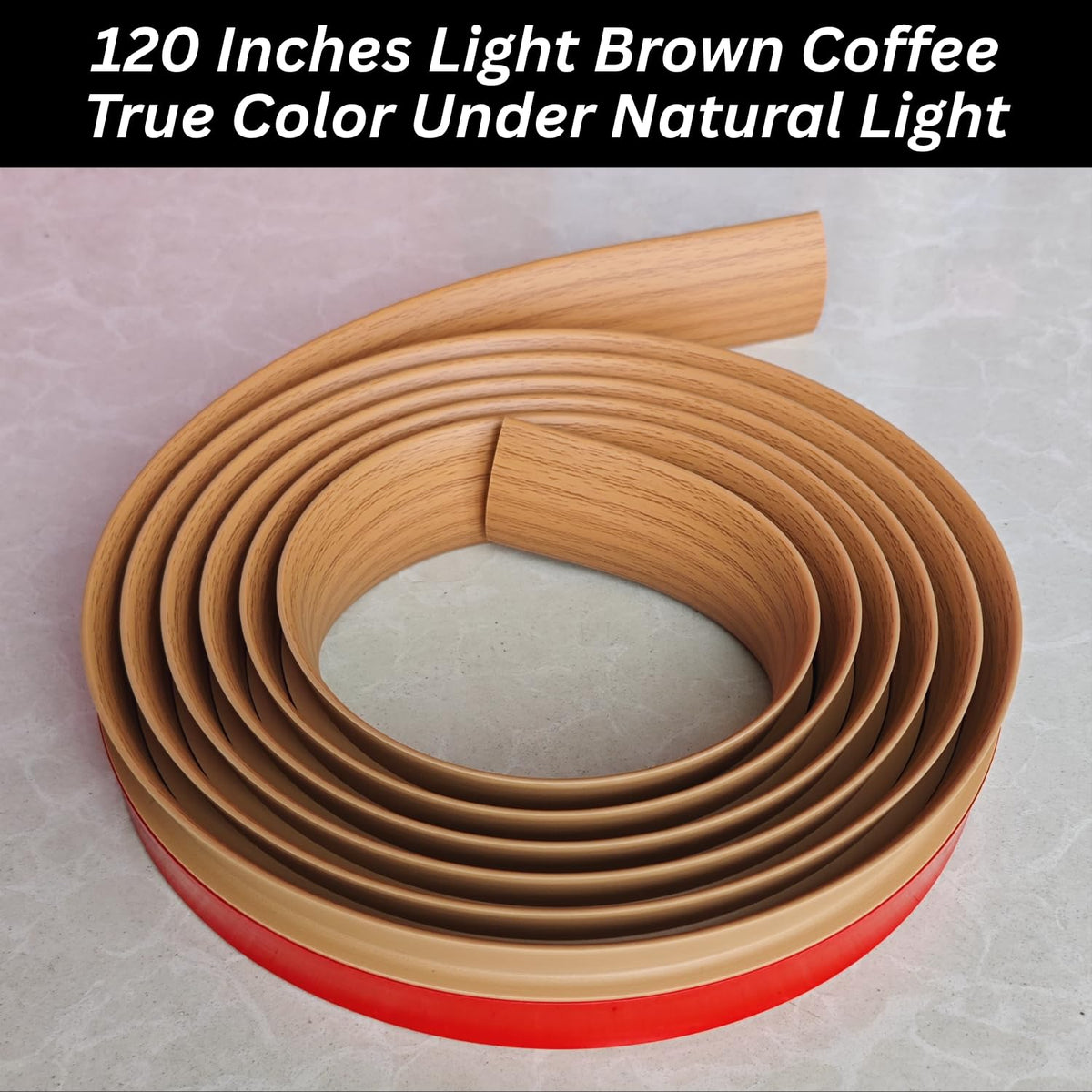 1/5 inch Height Floor Transition Strip, Self Adhesive Carpet Wood Tile Vinyl Flooring Laminate