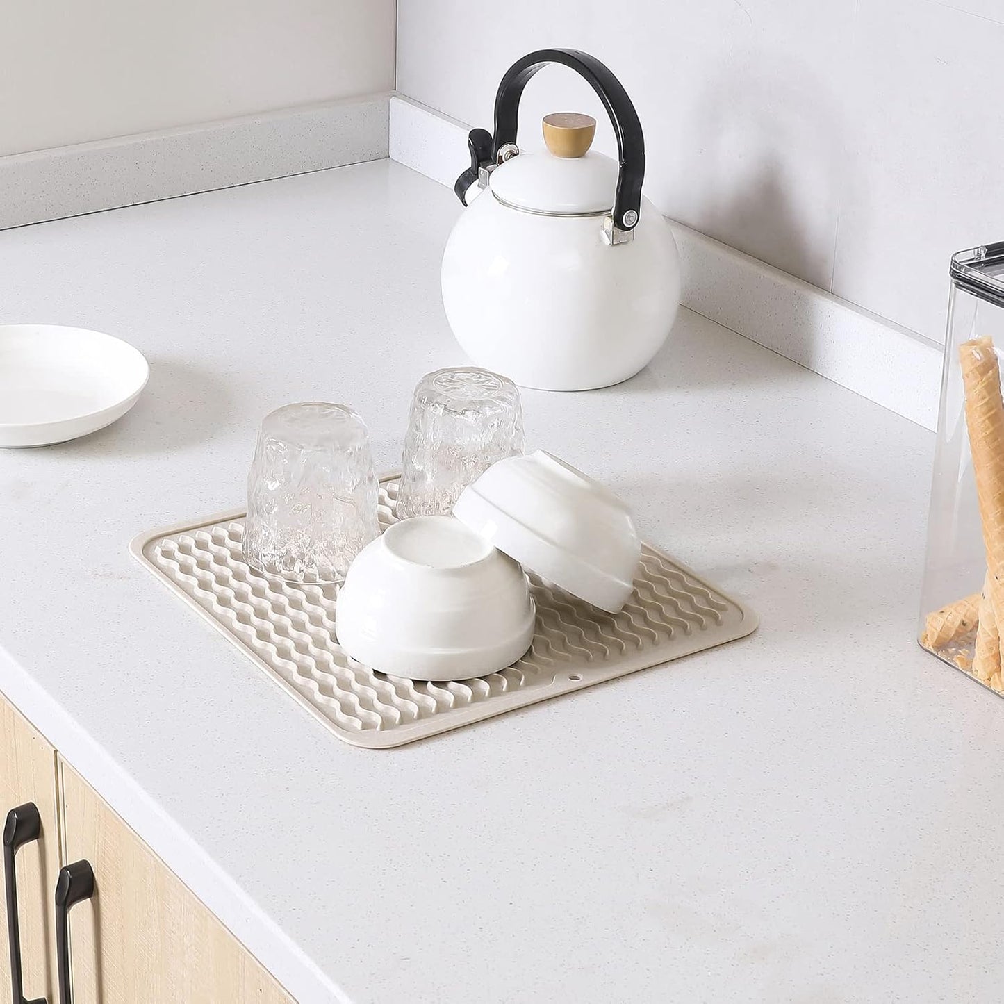 Silicone Dish Drying Mat for Multiple Usage,Easy clean,Eco-friendly,Heat-resistant Silicone Mat for