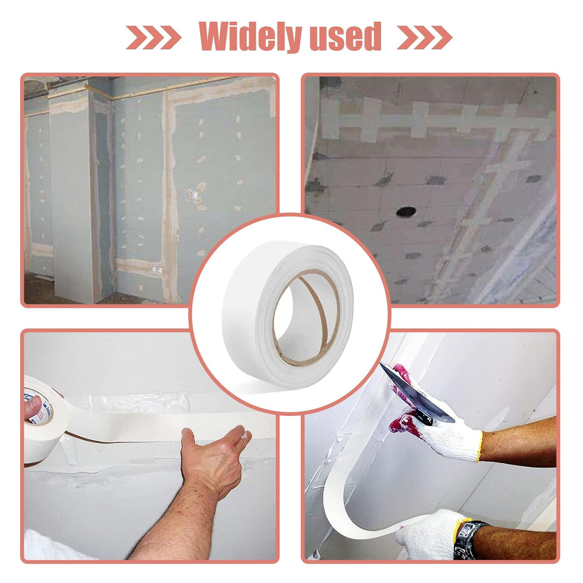 Drywall Paper Tape, 2” x 250 ft Ultra-Thin Fiber Paper Drywall Joint Tape for Seam Patch for Wall