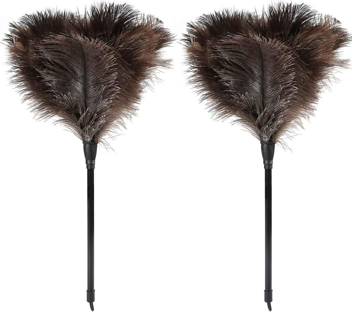Ostrich Feather Duster-14.9 Inch Mini Natural Feathers Dusters with Plastic Handle Reusable