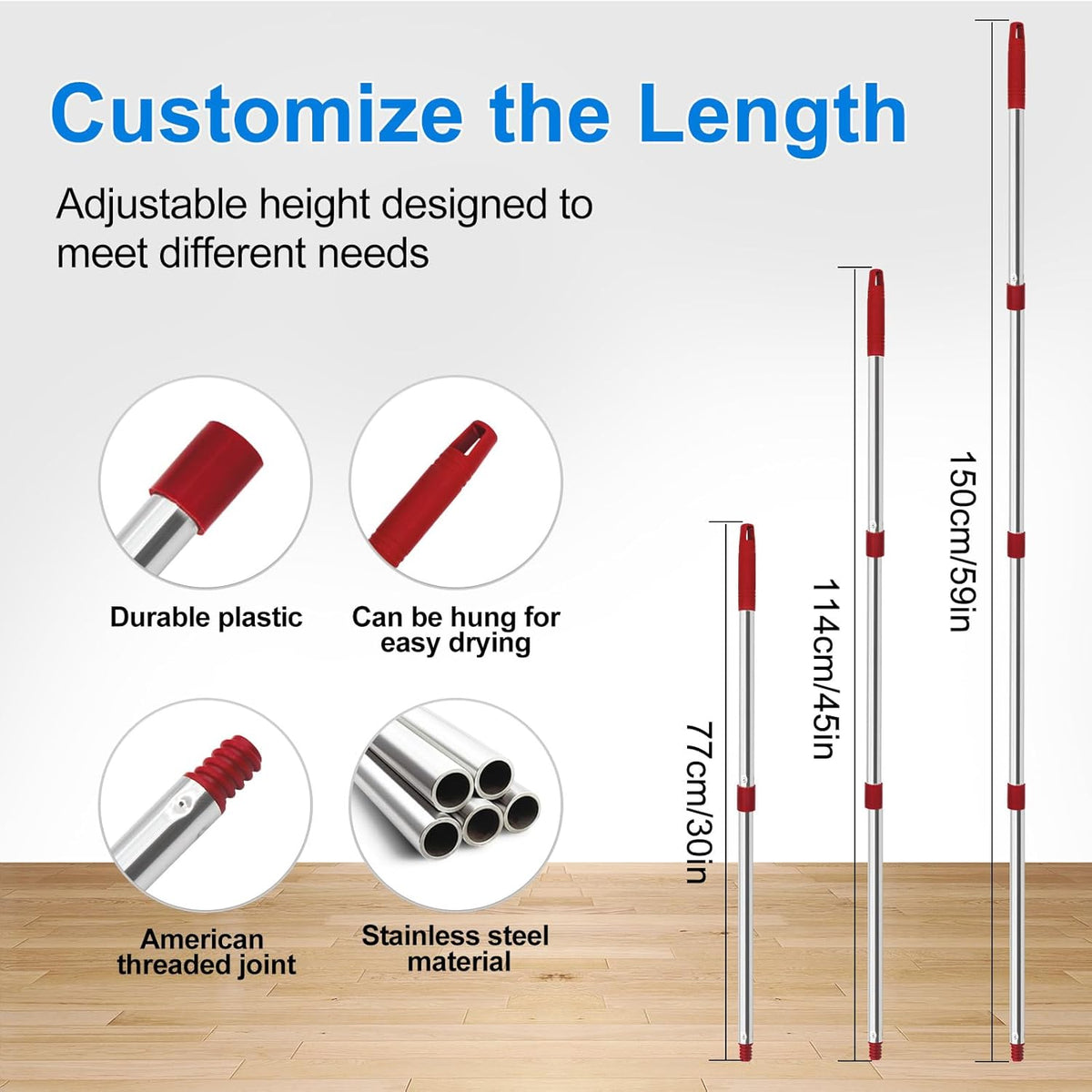 Microfiber Dust Mop for Hardwood Floors, Flat Mops for Floor Cleaning, Double-Sided Flip Mops with