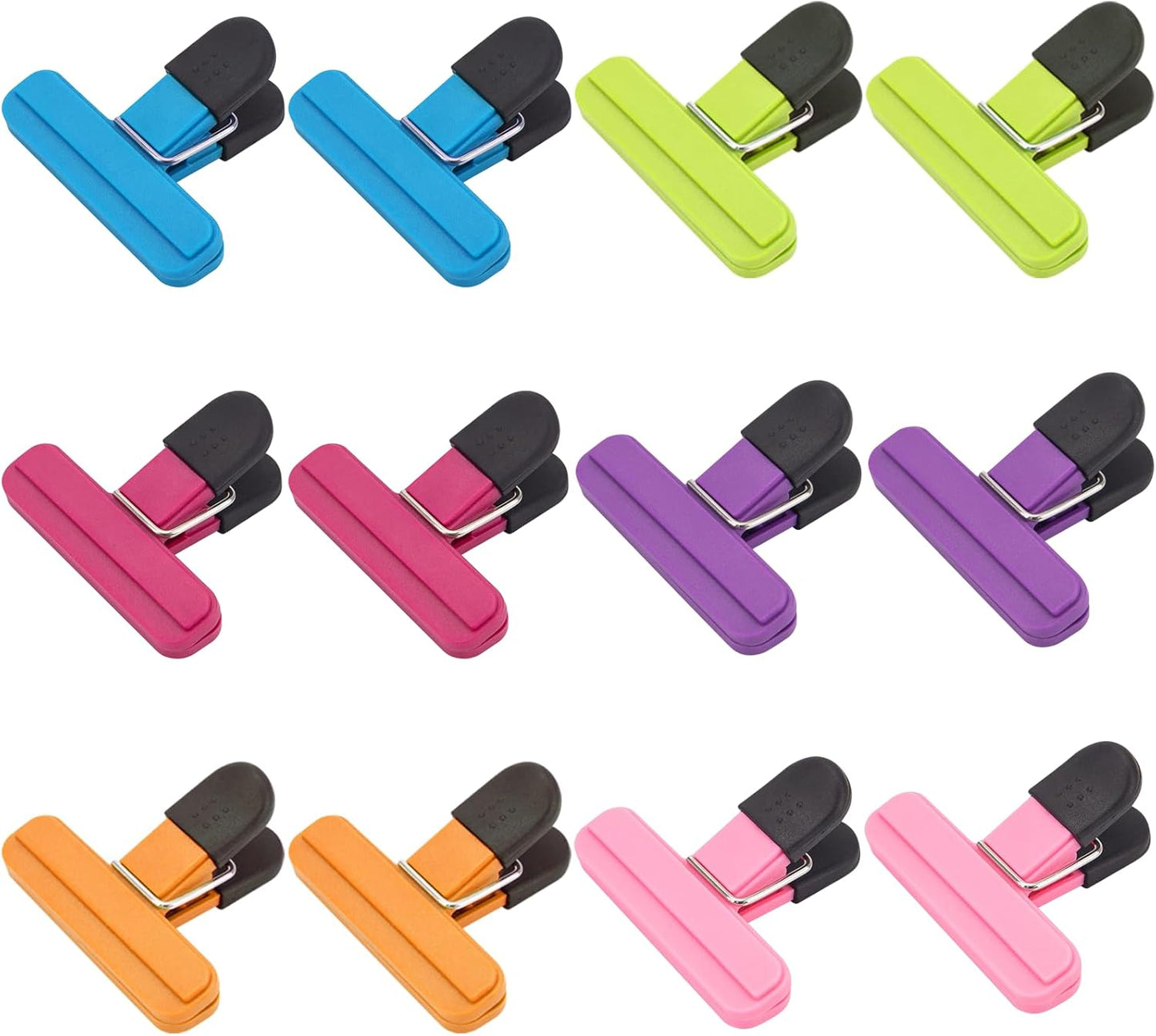 Chip Clips, 12 Pack Food Clips, Snack Bag Clip, Plastic Heavy Duty Seal Grips for Food Storage